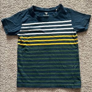🔵Blue and Yellow Short Sleeve Tee with Stripes